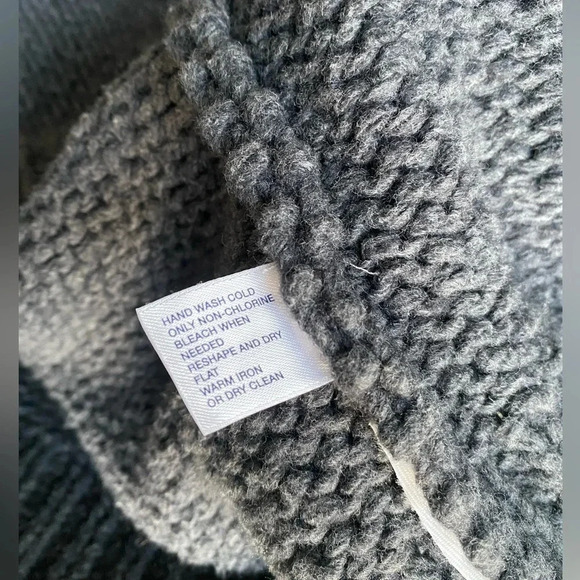 Vintage Gap Wool Sweater Men’s Large Hand Knit Talon Zipper Zip Up - Picture 6 of 9